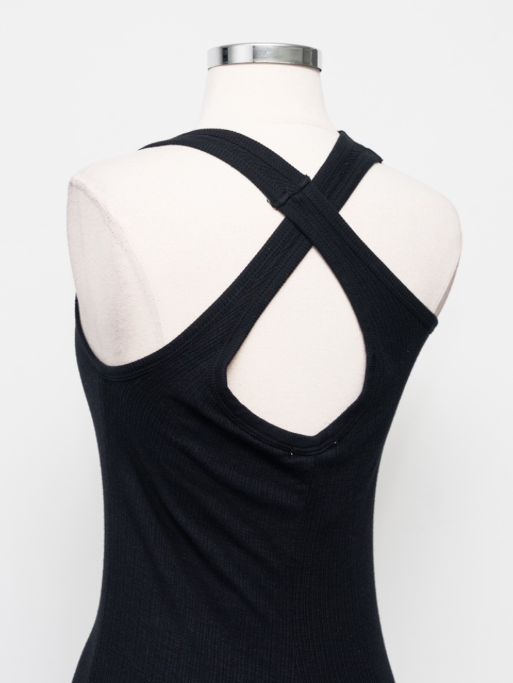 Sundry Ribbed - Cross Back Tank Top - Picture 12 of 16